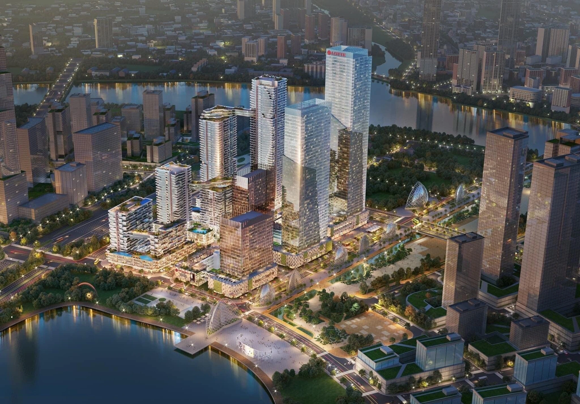Phối cảnh dự án Lotte Eco Smart City Thủ Thiêm