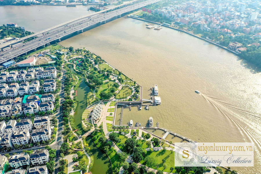 Bến du thuyền khu biệt thự Vinhomes Central Park