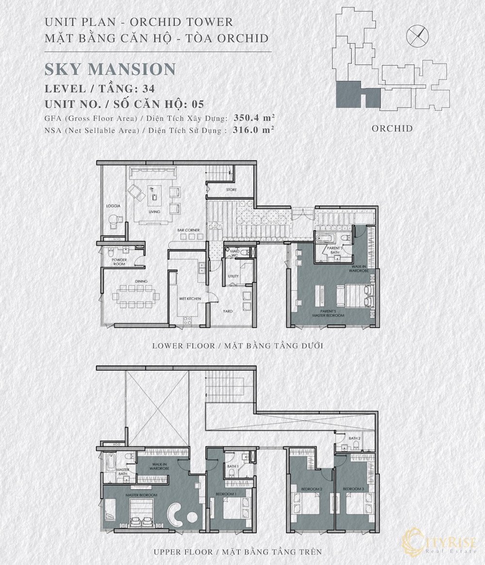 Layout thiết kế Penthosue Vista Verde