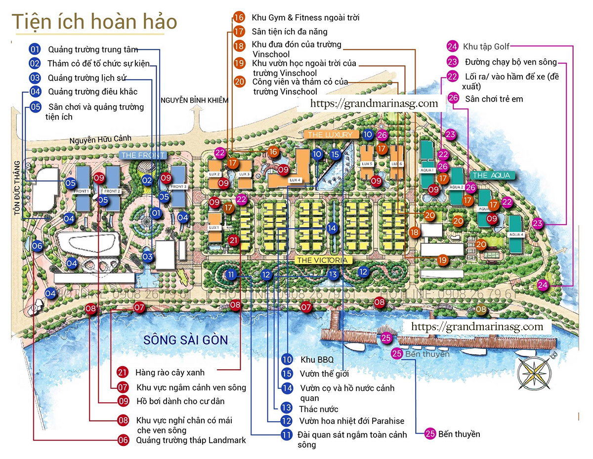 Tiện ích hoàn hảo tại dự án Grand Marina Sài Gòn