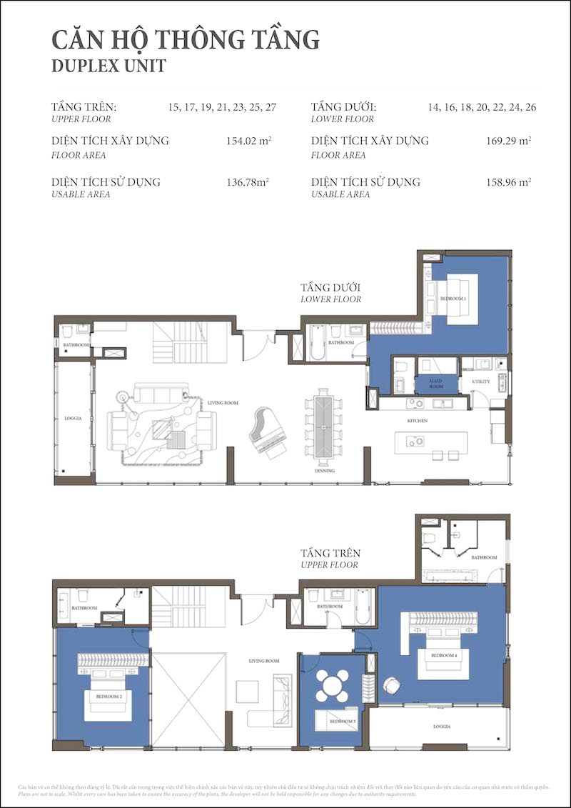 Duplex apartment layout Maldives tower Diamond Island, District 2