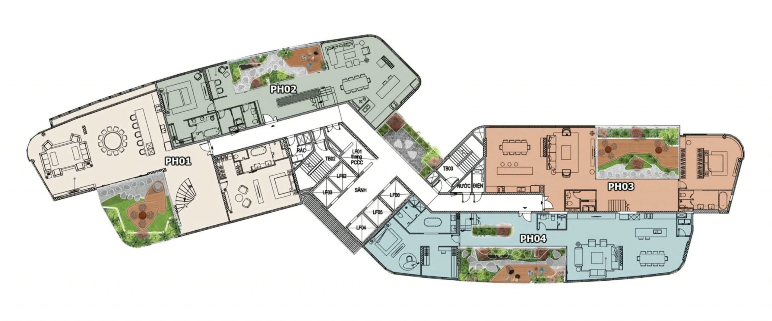 Layout Penthouse Thảo Điền Green
