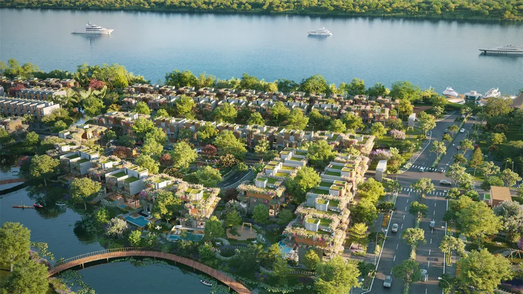 Phối cảnh biệt thự mặt sông tại Ecovillage Saigon River
