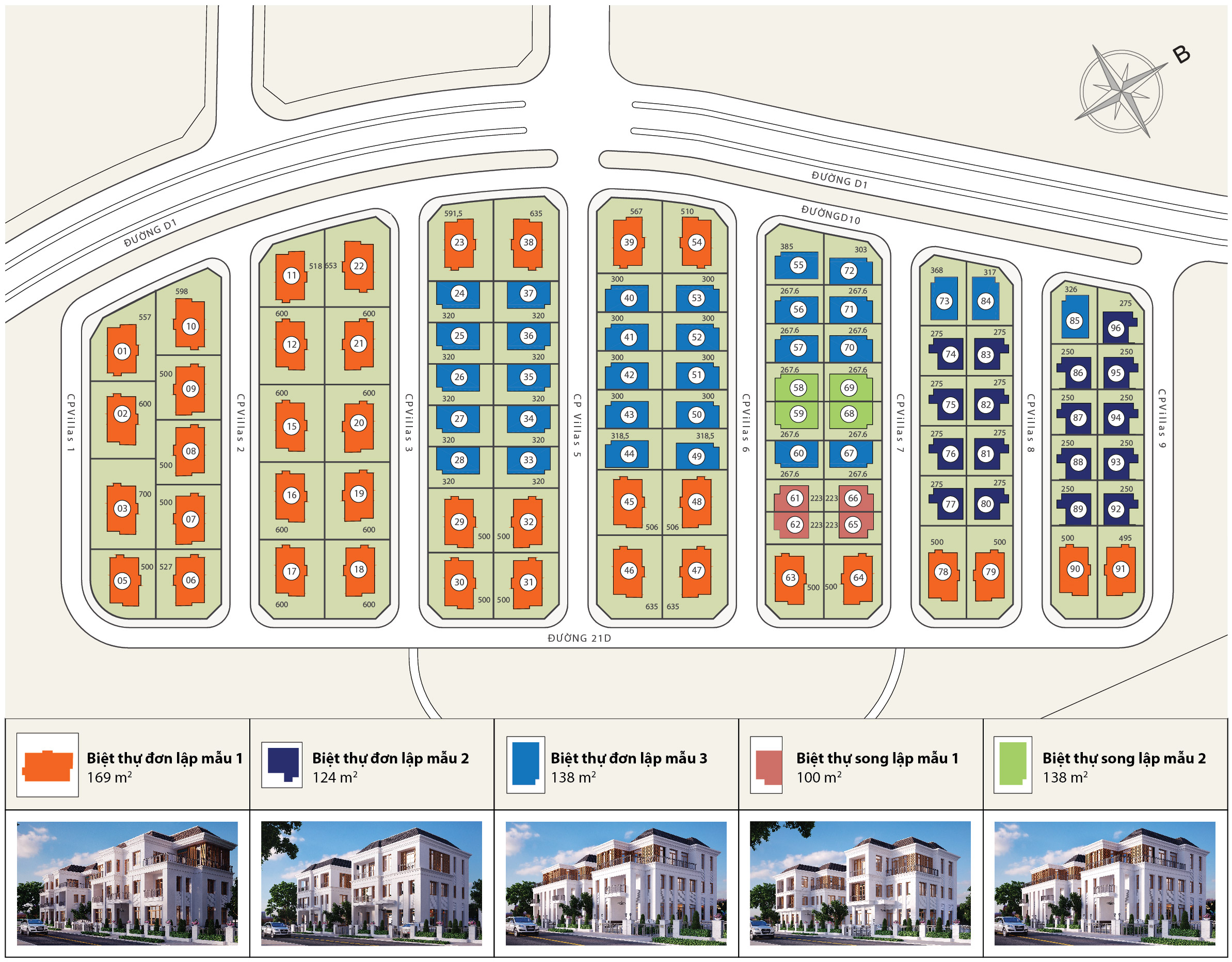 Mặt bằng biệt thự Vinhome Central Park Tân Cảng