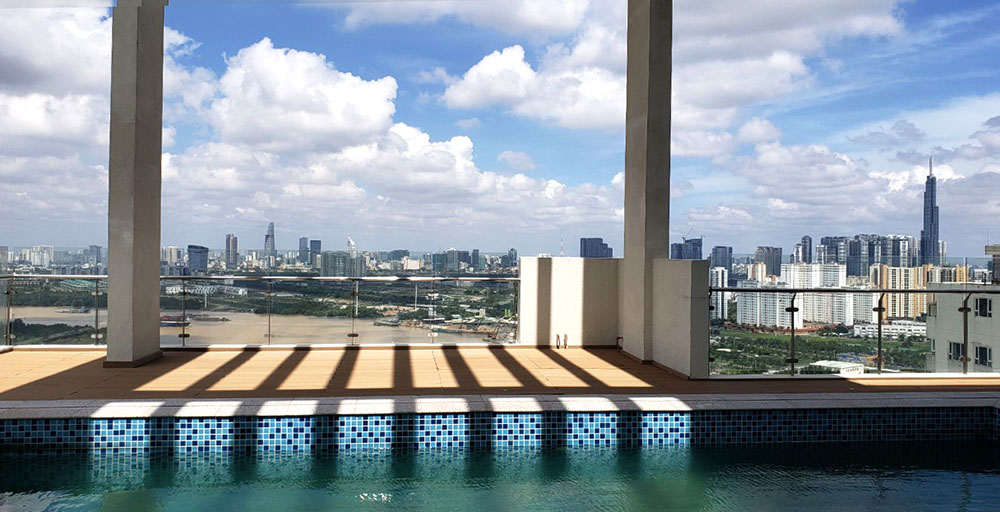 Penthouse Diamond Island với mặt chính view trực diện sông Sài Gòn và CBD