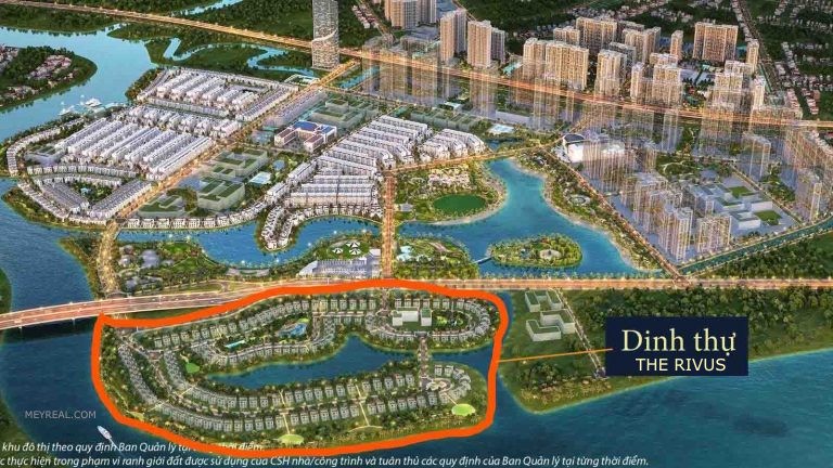 Vị trí khu dinh thự The Rivus tại khu đô thị Vinhomes Grand Park