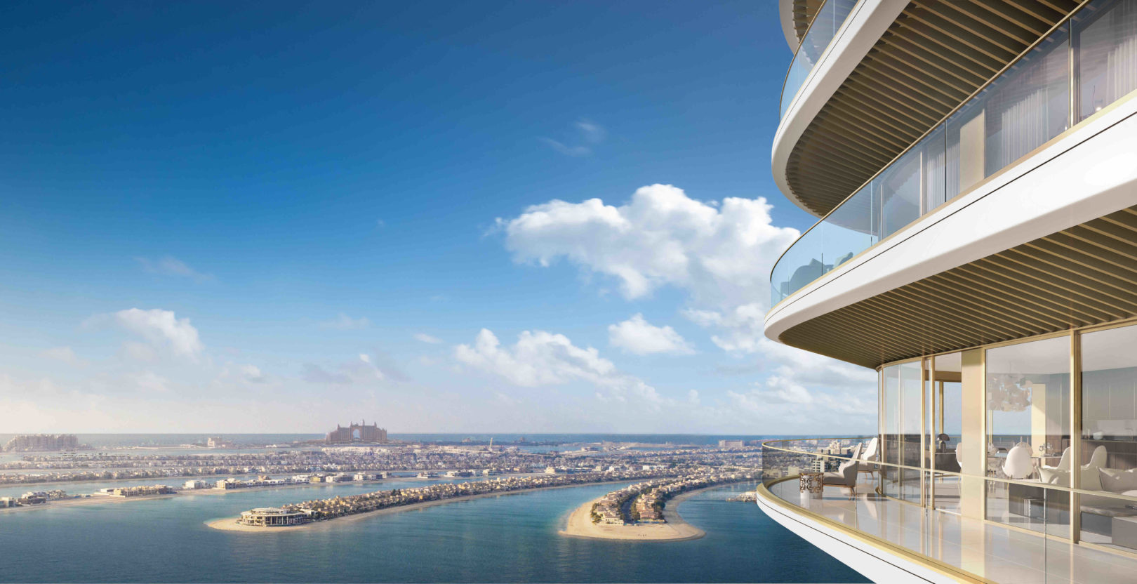 Tầm nhìn toàn cảnh từ căn hộ Grand Bleu Tower tại Dubai. Ảnh: Emaar Properties