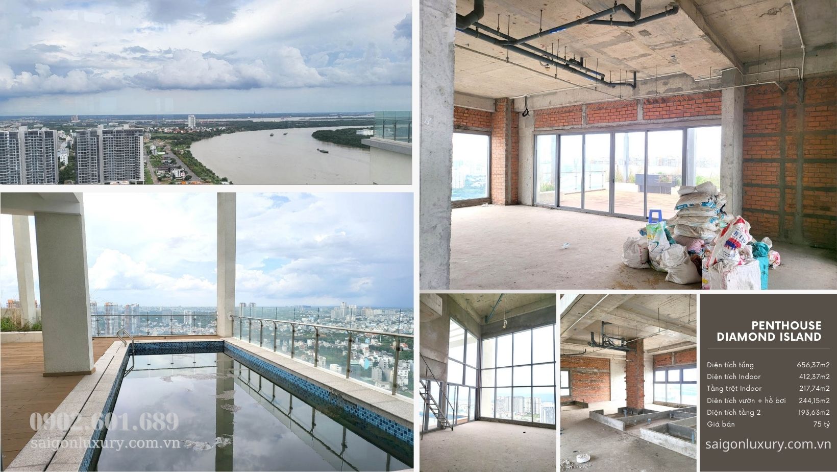 Thực tế bàn giao penthouse Diamond island