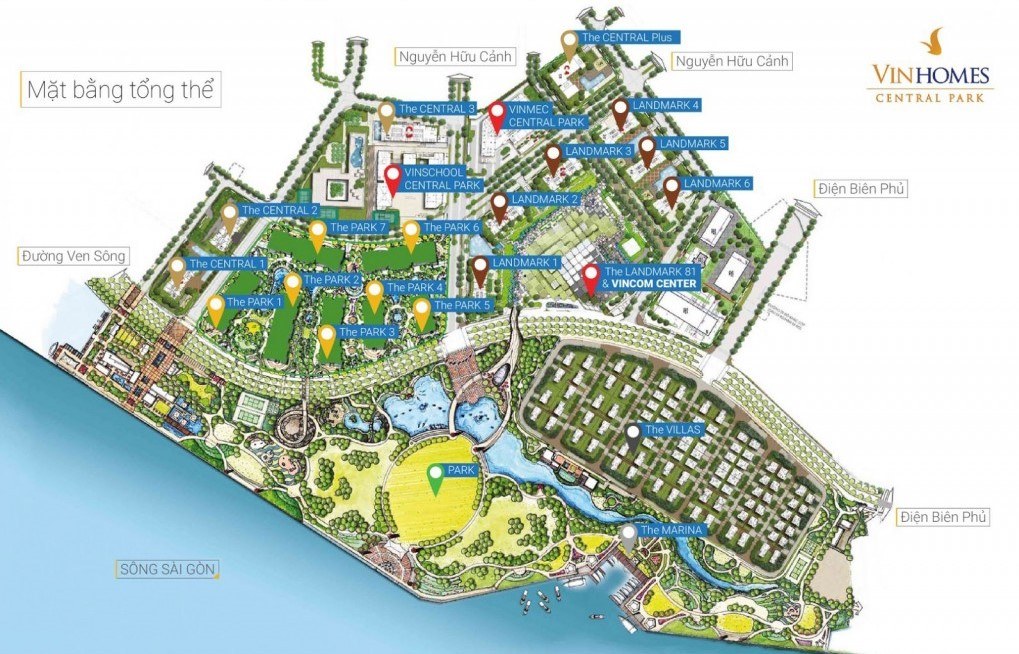 MẶT BẰNG TỔNG THỂ VINHOMES CENTRAL PARK