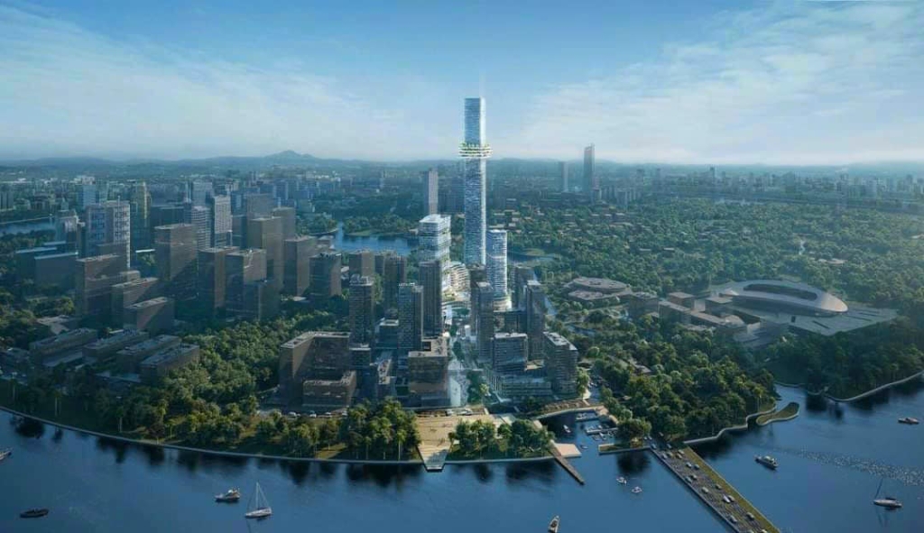 Phối cảnh toà tháp 88 tầng tại dự án Empire City Thủ thiêm