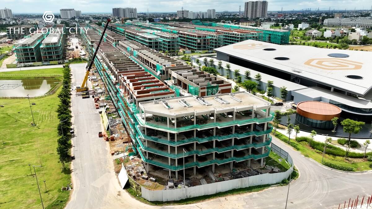 Tiến độ nhà phố Soho - The Global City