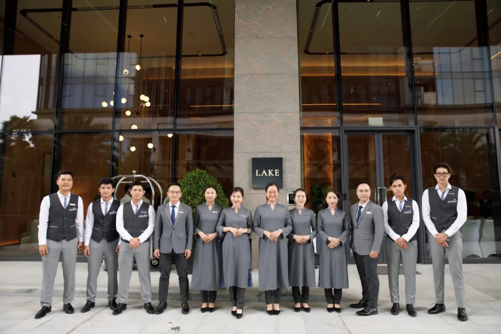 Marriott housekeeping team professionally trained according to 5-star hotel standards is ready to serve the first residents of the Lake building