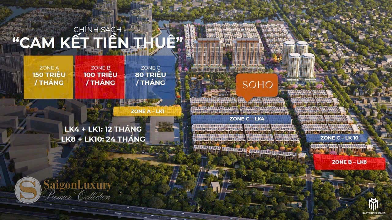 Chính sách cam kết tiền thuê dành riêng cho nhà phố Soho Park View