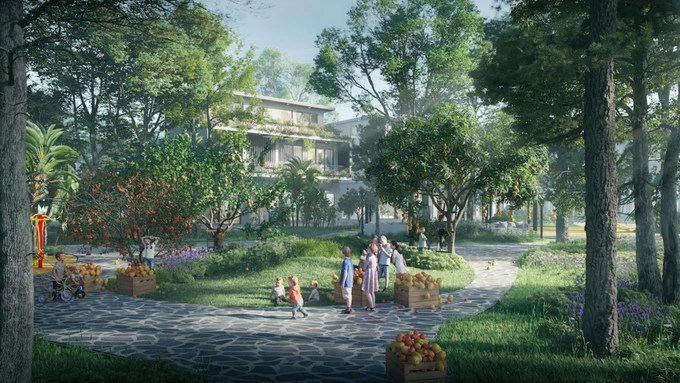 Cư dân Blue Forest có thể thưởng thức những loại cây ăn quả được trồng ngay thềm nhà