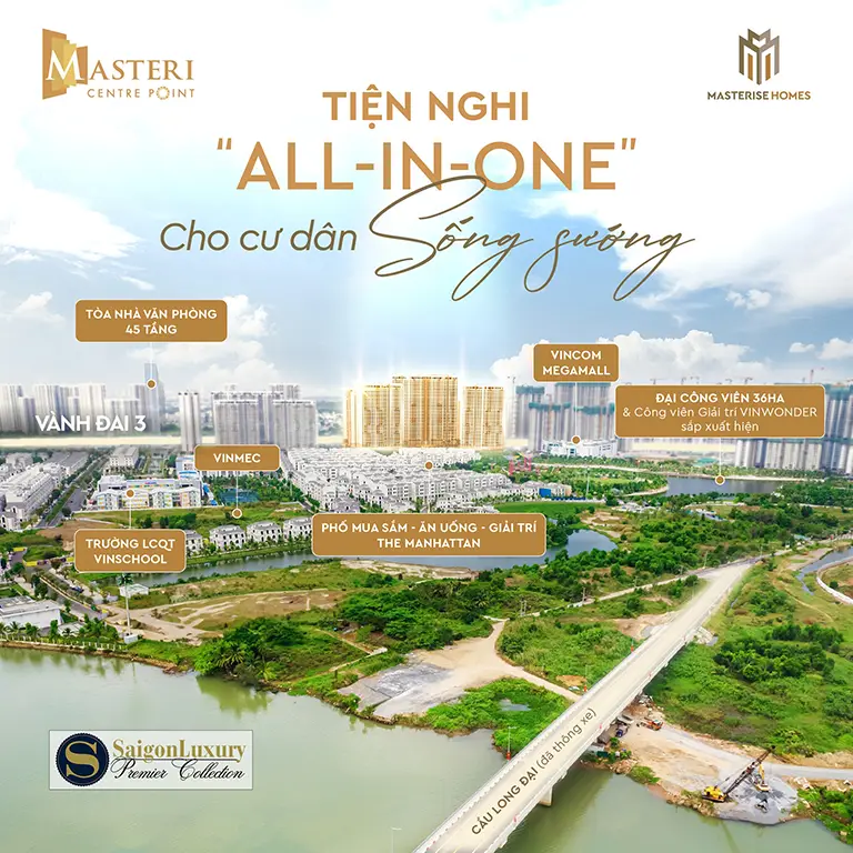 Cuộc sống tiện nghi tại Masteri Centre Point, Masterise Homes Quận 9