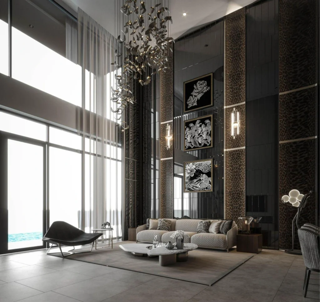 Không gian bên trong dinh thự được đội ngũ của Cavalli tự tay thiết kế và đặt vào bộ sưu tập mới nhất 2022 The Wild Collection