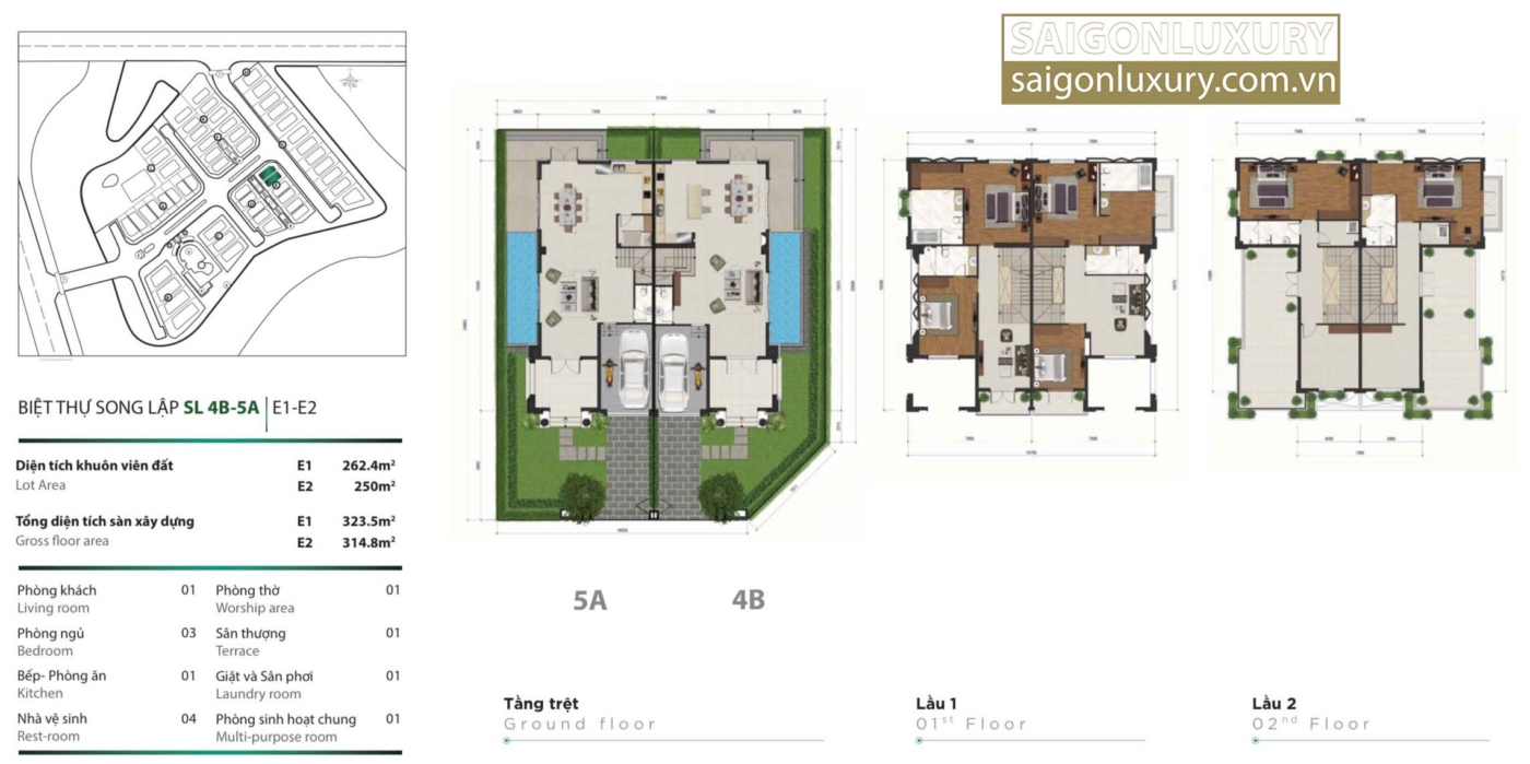 Layout thiết kế căn góc song lập Venica Khang Điền