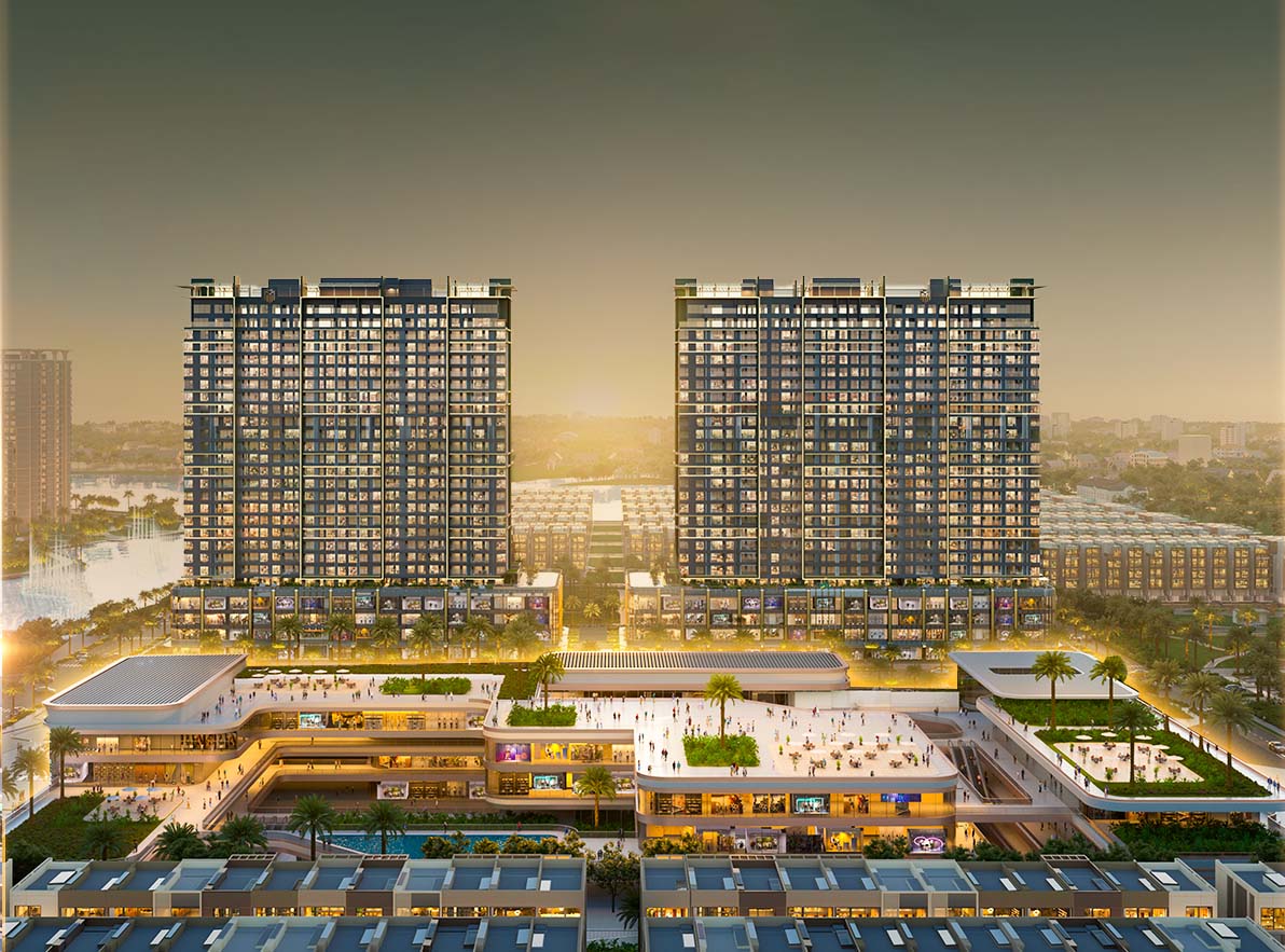 Lumiere Midtown đối diện với trung tâm thương mại lên tới 123,000m2