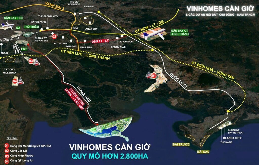Vị trí Vinhomes Green Paradise, Cần Giờ