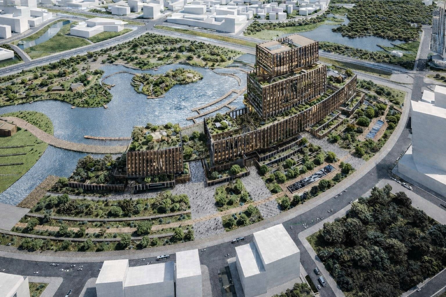 Trung tâm hành chính Tp.HCM mới sẽ kế bên hồ trung tâm tại Thủ Thiêm