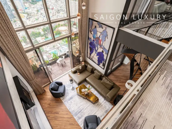 Cho thuê Duplex Penthouse cao cấp tại Masteri Millennium Quận 4 – 288m², sân terrace 95m²