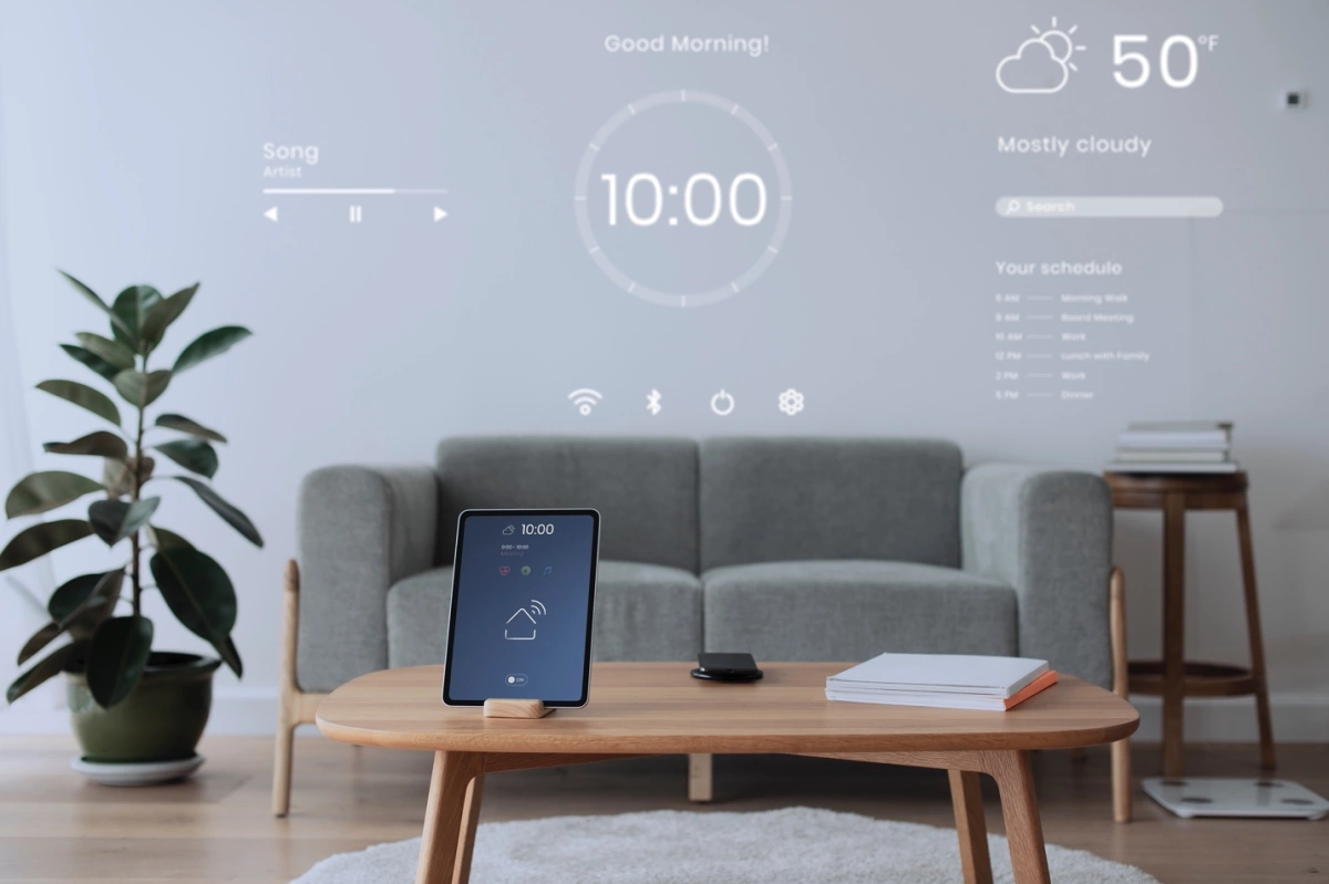 Mô phỏng công nghệ smart home trong căn hộ Thu Thiem Zeit River. Ảnh: VGSE