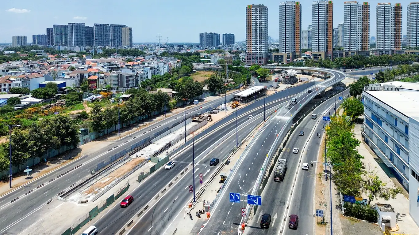 Cầu vượt N3, nút giao An Phú (rẽ trái trực tiếp từ đại lộ Mai Chí Thọ sang Đồng Văn Cống) đã thông xe vào ngày 1-5-2026 vừa qua