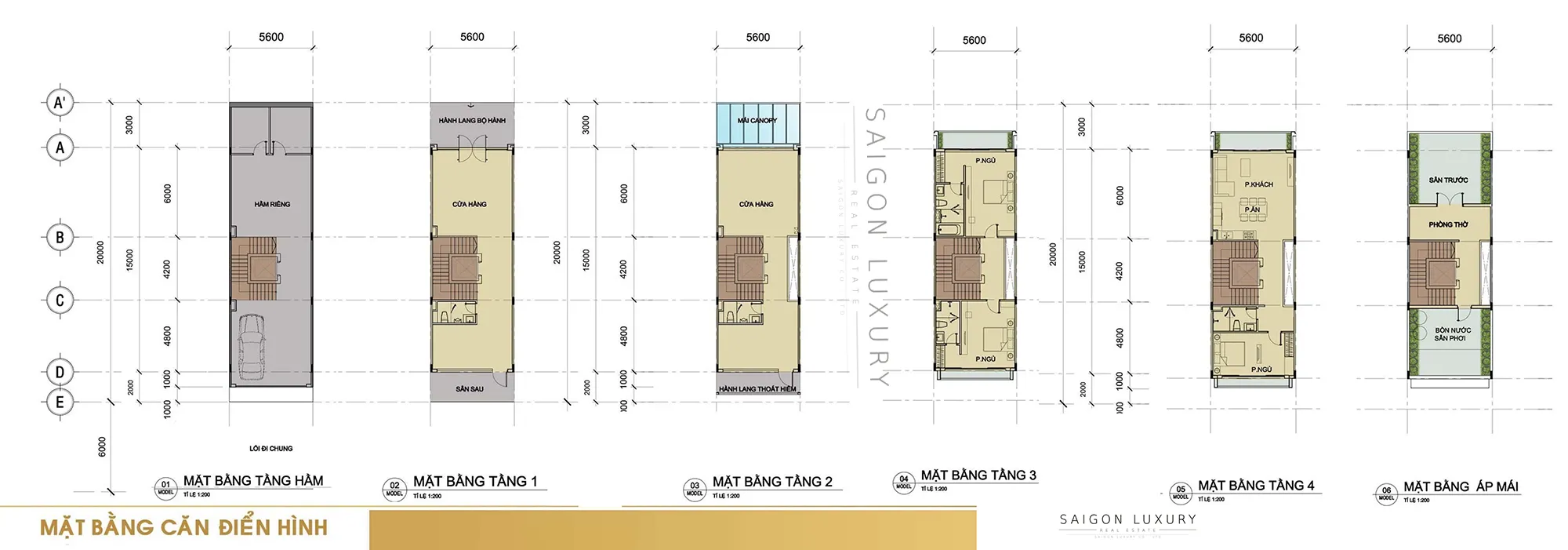 Layout nhà phố Saritown - Sala